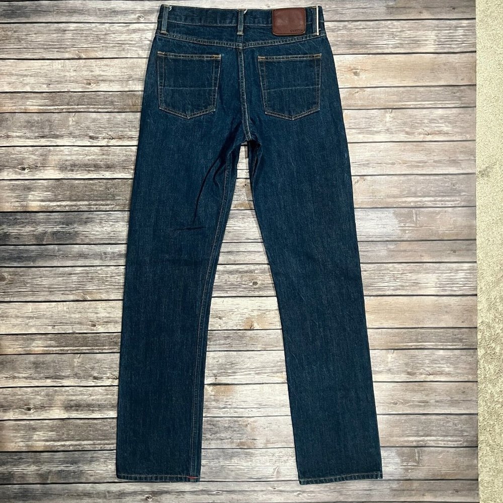 Gustin California Straight Selvedge Jeans Sz 31x33 Blue Denim Button Fly Mens - Picture 2 of 10